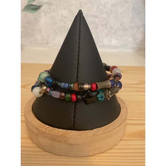 Colorful Beaded Stretch Bracelet - Picture 2 of 3